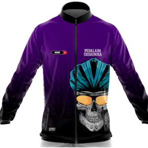 Corta Vento Ciclista - roxo e preto